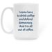 Fishers Resists Frog Mug, a White Large Coffee Mug (back-view)
