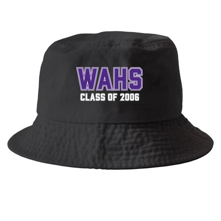 WAHS Class of 2006 Hats, a Black Printed Bucket Hat
