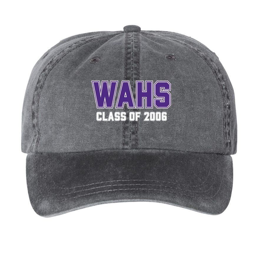 WAHS Class of 2006 Hats, a Black Printed Pigment Dye Baseball Cap