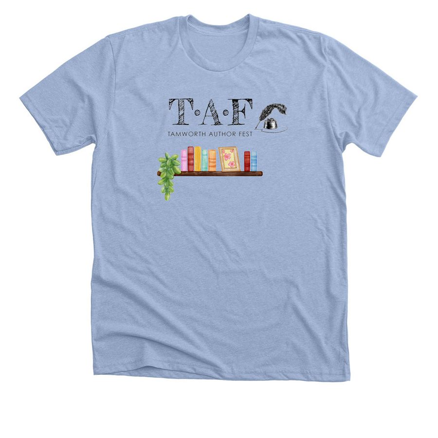 ACT Author Fest T-Shirt, a Heather Baby Blue Premium Unisex Tee