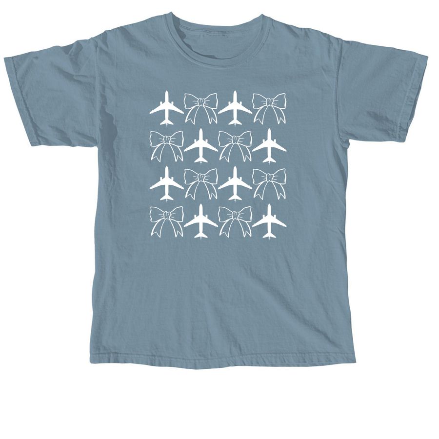 KC46 Bows Shirt Collection, a Ice Blue Comfort Colors Unisex Tee