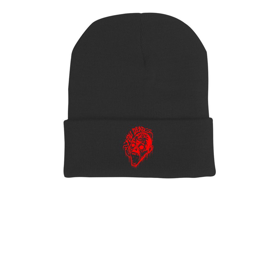 YOU DEAD! Beanies, a Black Printed Cuffed Beanie