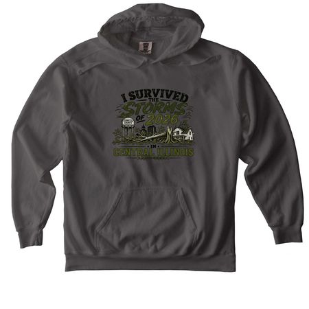 I Survived! Vermilion County Edition&nbsp;, a Pepper Comfort Colors Pullover Hoodie