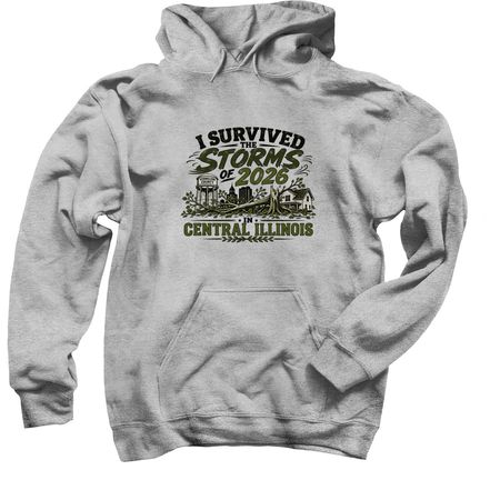 I Survived! Vermilion County Edition&nbsp;, a Sport Grey Pullover Hoodie
