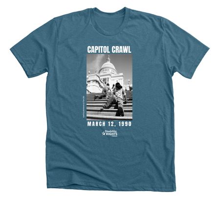 Capitol Crawl, a Heather Deep Teal Premium Unisex Tee