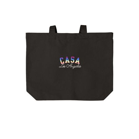 CASA of Los Angeles Tote, a Deep Black Cotton Canvas Tote Bag
