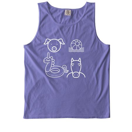Splash bash, a Violet Comfort Colors Tank Top