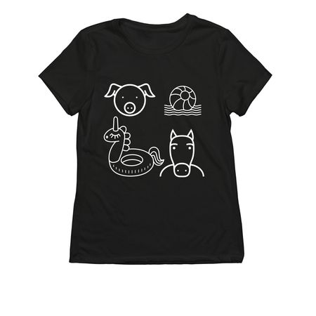 Splash bash, a Deep Black Allmade Eco Triblend Women?s Tee