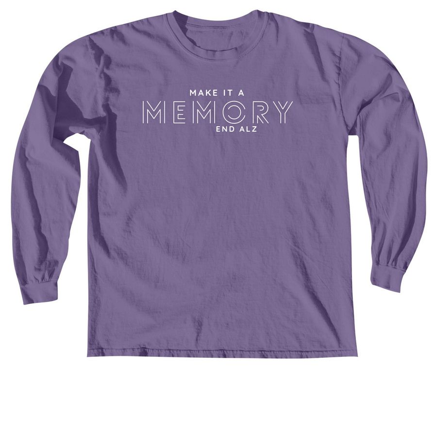 Make ALZ A Memory&nbsp;, a Grape Comfort Colors Long Sleeve Tee