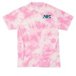 Cat Lover?Tarot Card, a Bright Pink Crystal Tie Dye Tee (back-view)