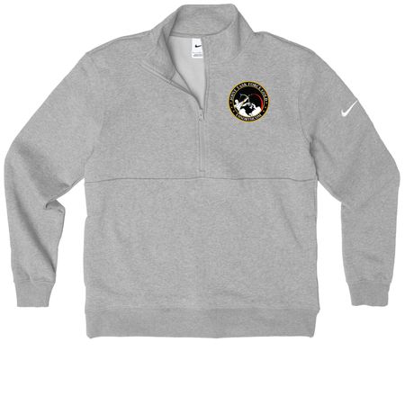 JTF-Gold Nike Quarter Zips, a Dark Grey Heather Nike Club Fleece Half Zip Pullover