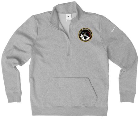 JTF-Gold Nike Quarter Zips, a Dark Grey Heather Nike Women's Club Half Zip Pullover
