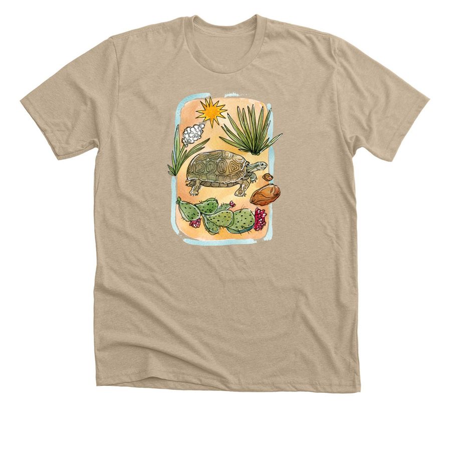 Desert Tort, a Heather Tan Premium Unisex Tee