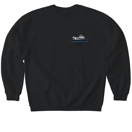 "TAKEENA AFLOAT", a Black Softstyle Crewneck Sweatshirt