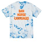KNICKS THE HORSE CARRIAGES, a True Royal Crystal Tie Dye Tee (back-view)
