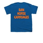 KNICKS THE HORSE CARRIAGES, a Royal Blue Youth Unisex Tee (back-view)