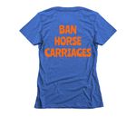KNICKS THE HORSE CARRIAGES, a Royal Women's Slim Fit Tee (back-view)