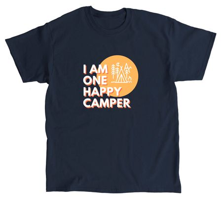 Happy Camper, a Navy Classic Unisex Tee