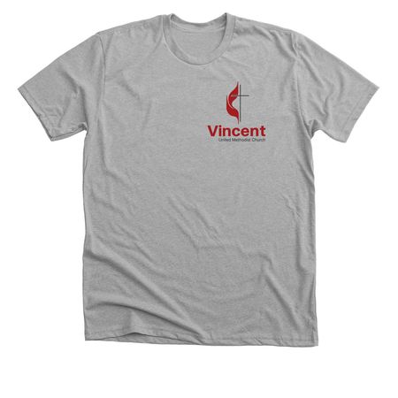 Corner Logo Tees and Sweatshirts, a Athletic Heather Premium Unisex Tee