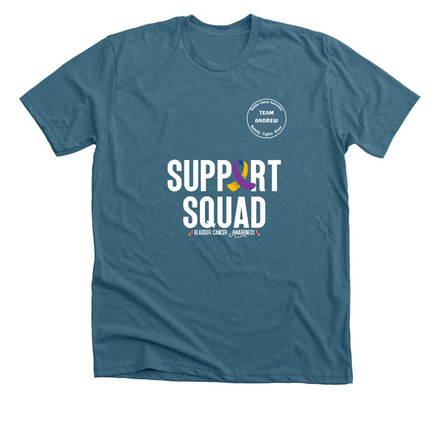 Support Squad Tee, a Heather Deep Teal Premium Unisex Tee