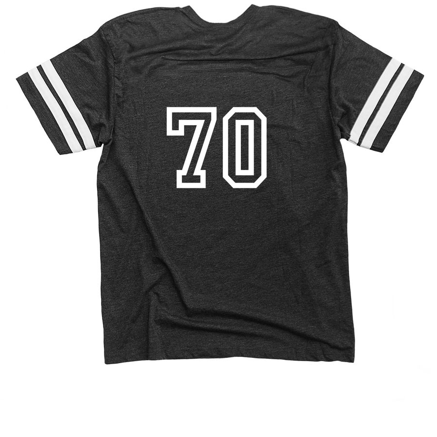 Team Manor Park, a Vintage Smoke / White Football Jersey Tee (back-view)