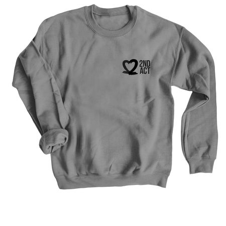 2nd Act, a Charcoal Crewneck Sweatshirt