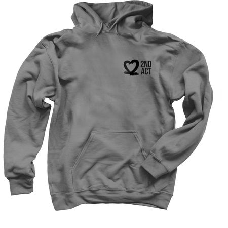 2nd Act, a Charcoal Pullover Hoodie