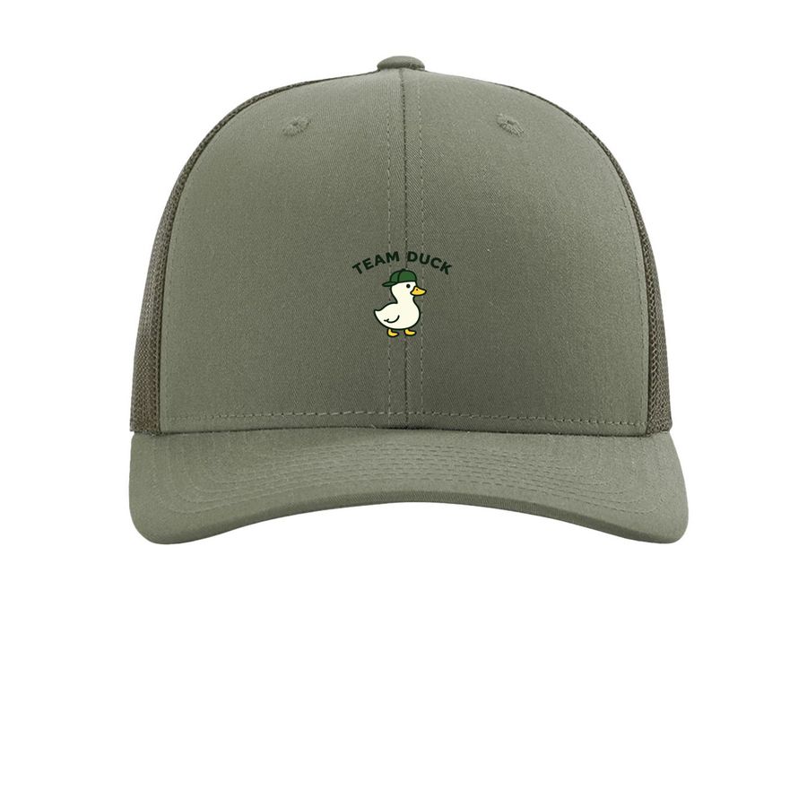 Team Duck Trucker Hat, a Loden Printed Snapback Trucker Cap
