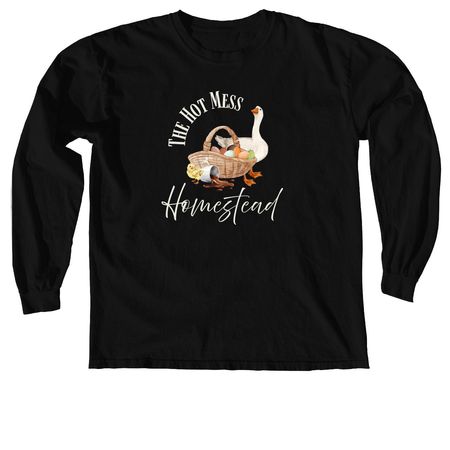 HFTH simplified logo shirts, a Black Comfort Colors Long Sleeve Tee