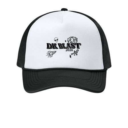BLAST 2026 Team Hats!&nbsp;, a White/ Deep Black Printed Foam Trucker Hat