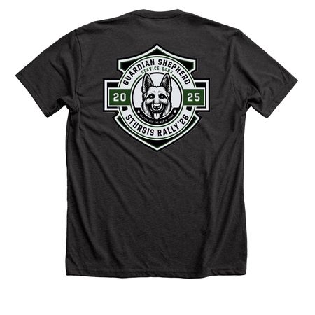STURGIS RALLY '26, a Dark Grey Heather Premium Unisex Tee (back-view)
