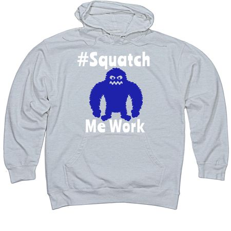 SquatchMeWork, a Grey Heather Midweight Pullover Hoodie