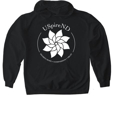 USpireND, a Black Gildan Softstyle Pullover Hoodie