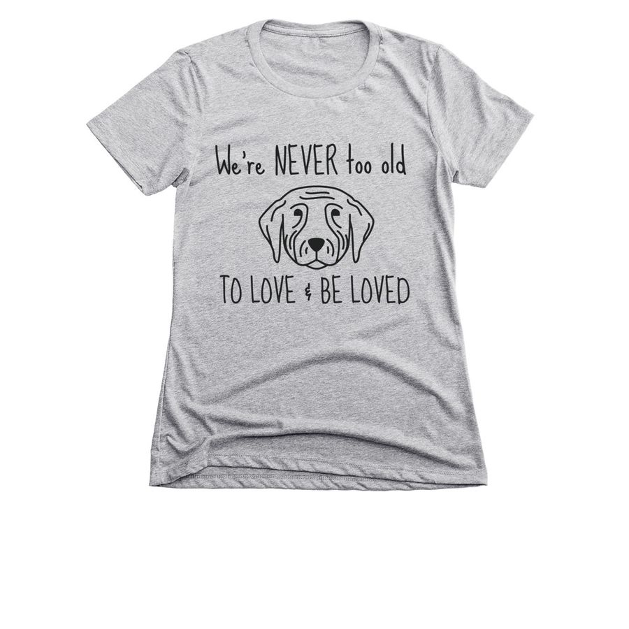 Show your love for senior dogs!, a Dark Heather Grey Women's Slim Fit Tee