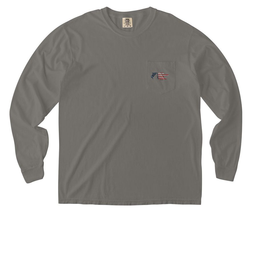 NMSC USA 250th Pocket Tees, a Grey Comfort Colors Long Sleeve Pocket Tee