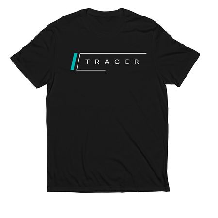 Tracer White, a Deep Black Allmade Eco Triblend Unisex Tee