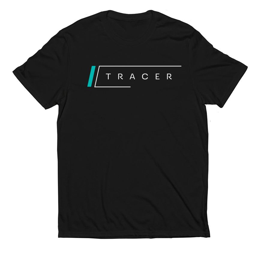 Tracer White, a Deep Black Allmade Eco Triblend Unisex Tee