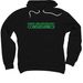 The Elegant Hoodie in Black & Green, a Black Premium Pullover Hoodie