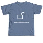 Free Paul Brock, a Blue Jean Comfort Colors Unisex Tee (back-view)