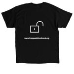 Free Paul Brock, a Black Classic Unisex Tee (back-view)