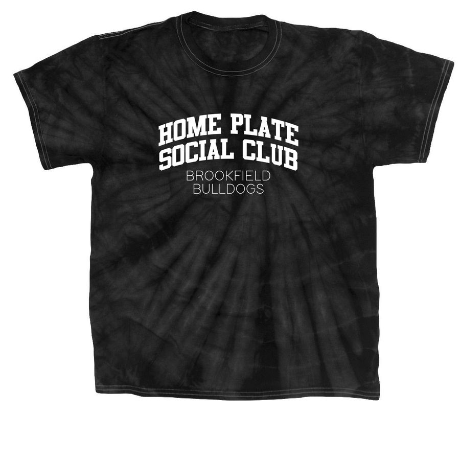 Bulldogs Home Plate Social Club Tiedye Tee, a Black Classic Tie Dye Tee