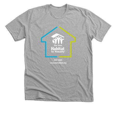 Blue Water Habitat for Humanity, a Athletic Heather Premium Unisex Tee