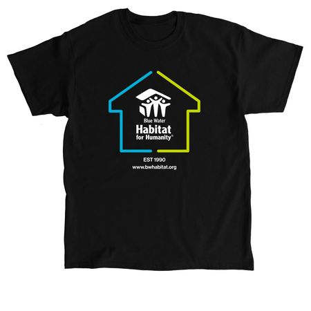 Blue Water Habitat for Humanity, a Black Classic Unisex Tee