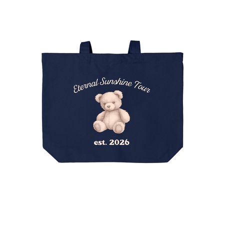 eternal sunshine tour tote, a River Blue Navy Cotton Canvas Tote Bag
