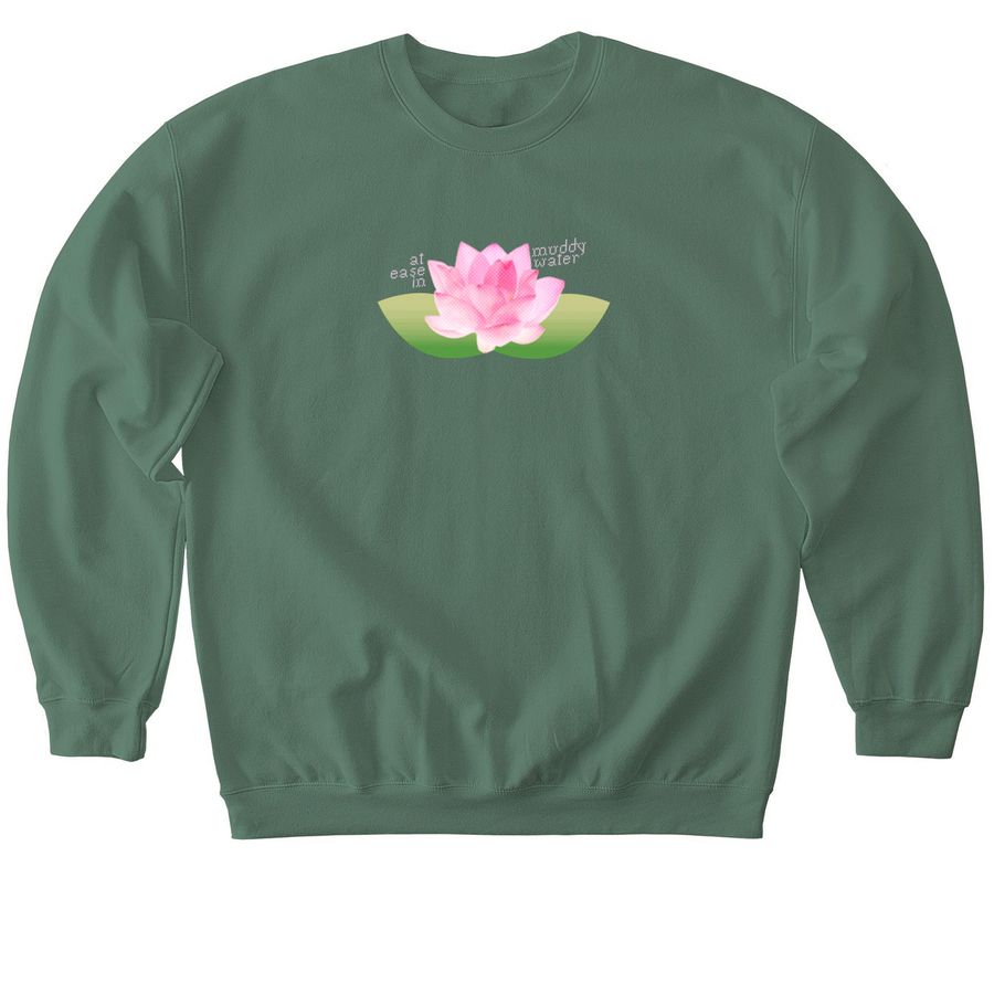 lotus shirt, a Military Green Softstyle Crewneck Sweatshirt