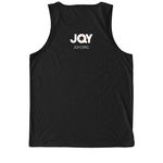 Werk Slay Kvetch, a Deep Black Allmade Eco Triblend Tank (back-view)