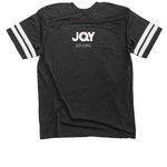 Werk Slay Kvetch, a Vintage Smoke / White Football Jersey Tee (back-view)