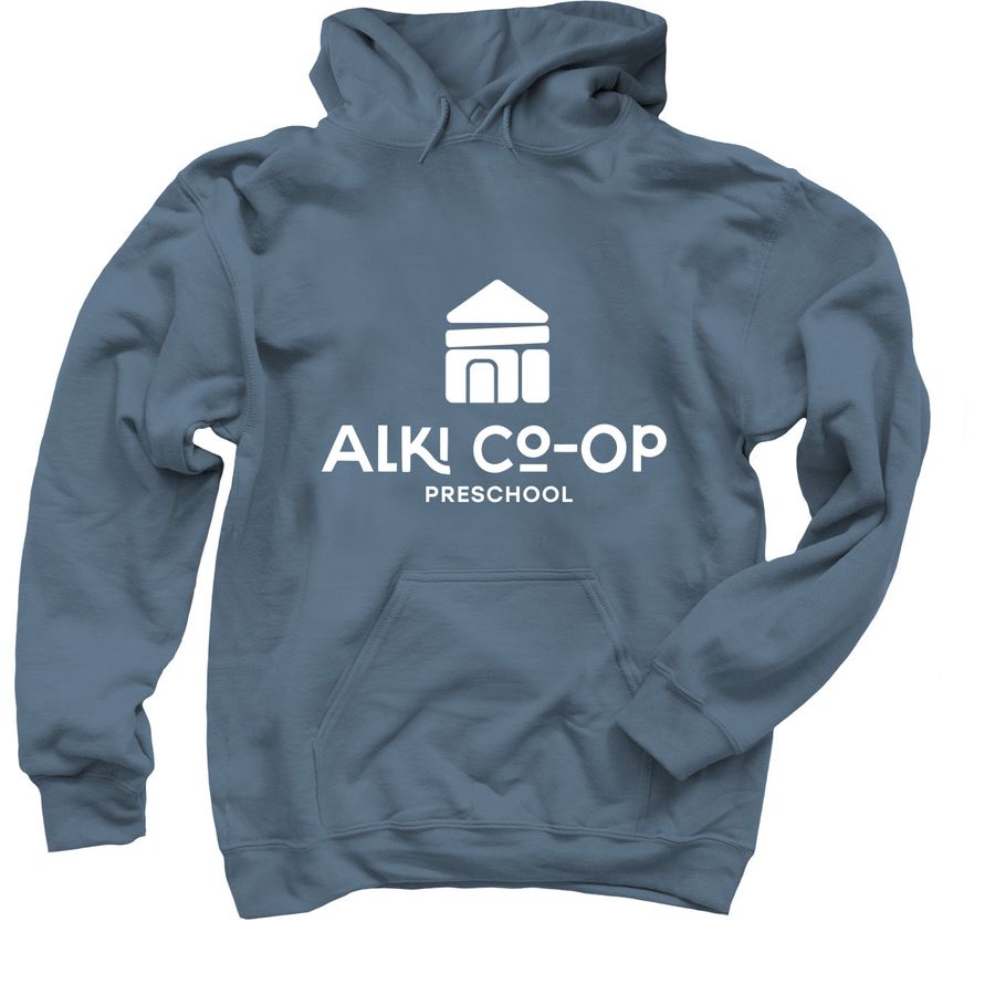 Alki Co-op Adult Hoodie Sweatshirt, a Indigo Pullover Hoodie