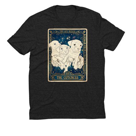 "The Cuteness" Puppies, a Space Black Allmade Eco Triblend Unisex Tee