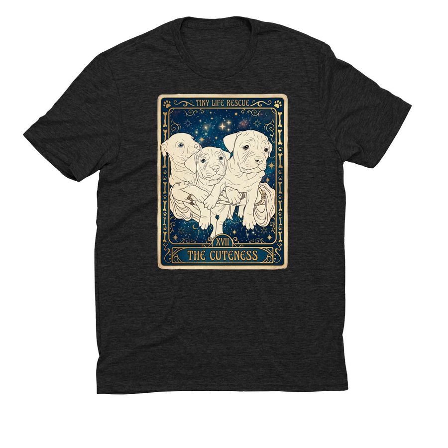 "The Cuteness" Puppies, a Space Black Allmade Eco Triblend Unisex Tee